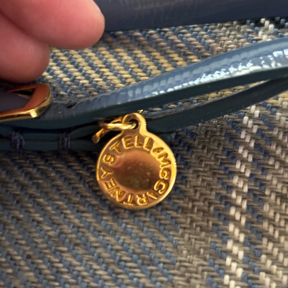 Stella Mccartney Vegan Leather Thin Blue Belt